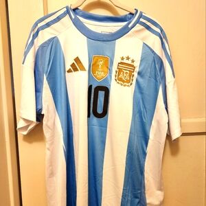 Men's jersey #10, Lionel Messi, professional footballer.